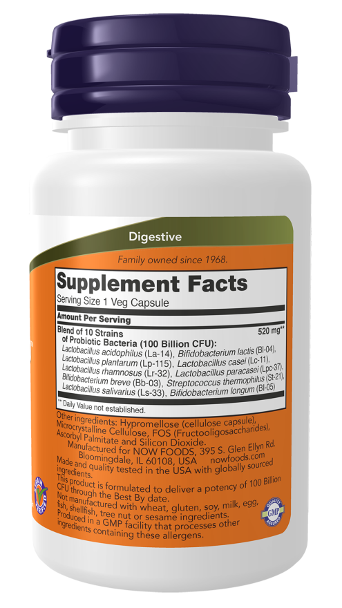 Now Foods Probiotic-10™ 100 Billion Veg Capsules