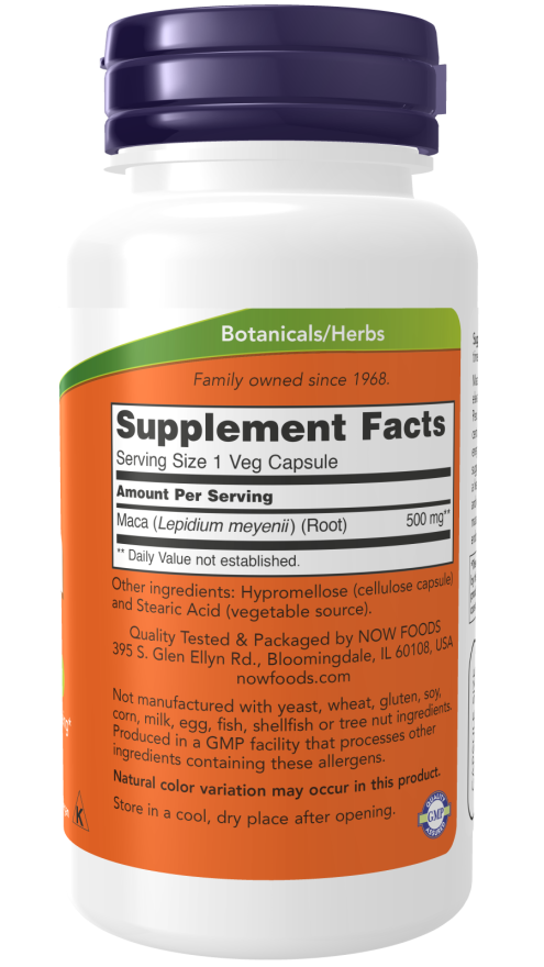 Now Foods Maca 500 mg Veg Capsules