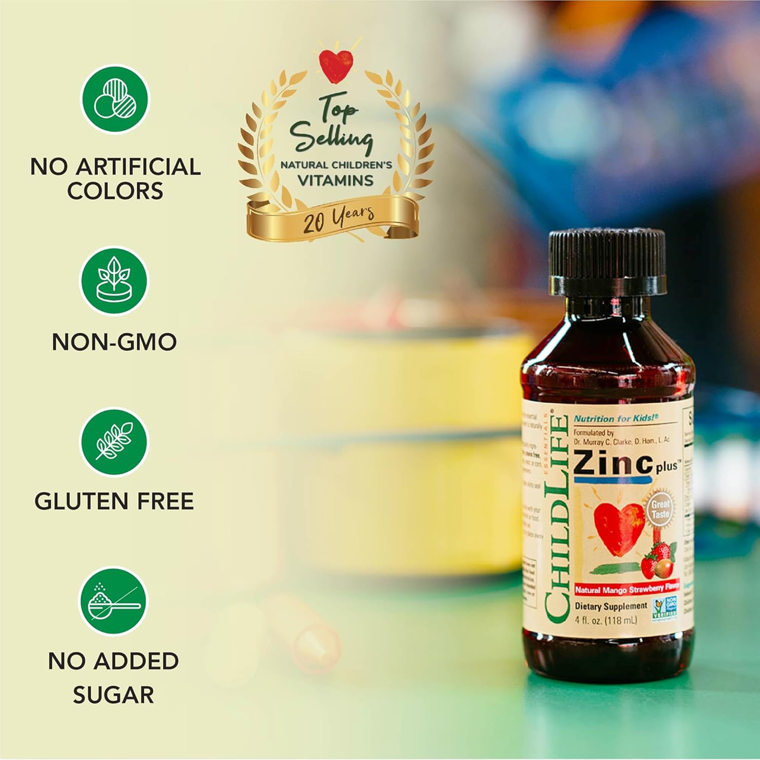 ChildLife Essentials Liquid Zinc Plus Mango Strawberry - 118ml