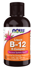 NOW Vitamin B-12 Complex Liquid 1000 mcg with B Vitamins - 59 mL