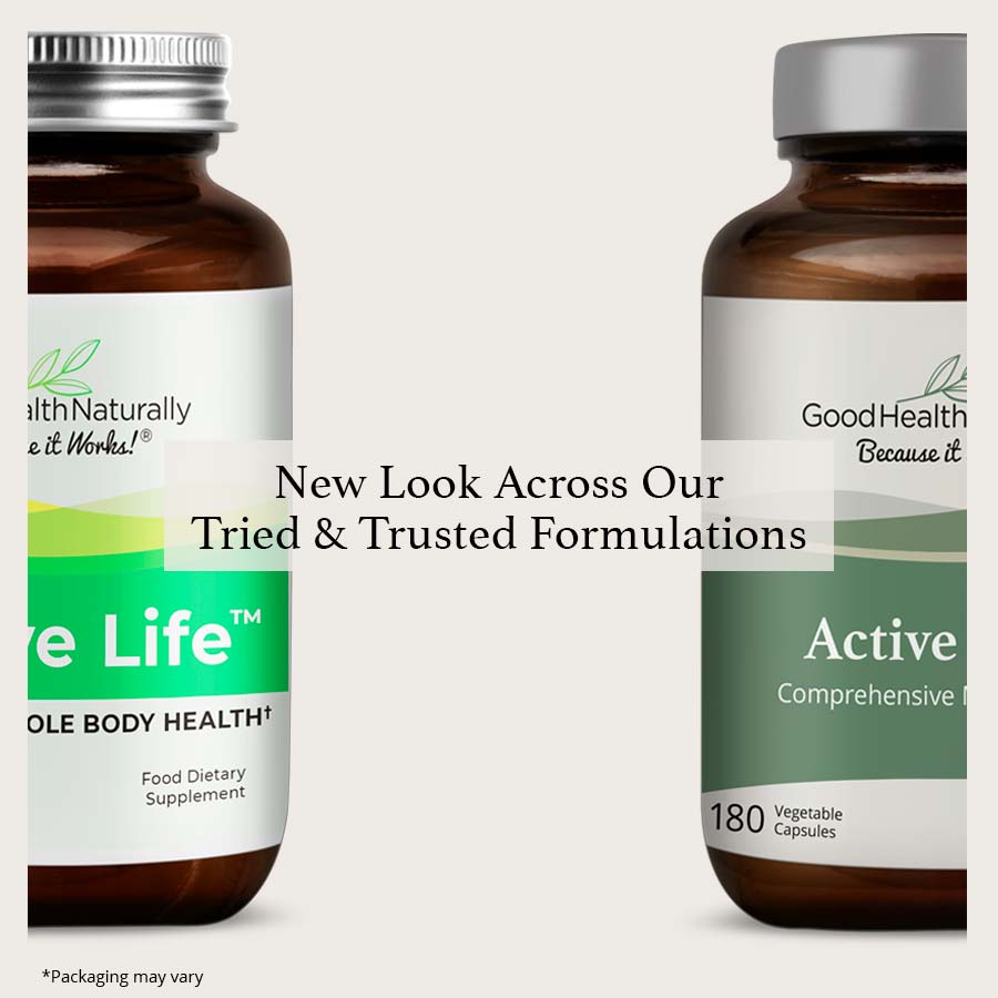 Good Health Naturally Active Life Multivitamin 180 Veg Capsules new look