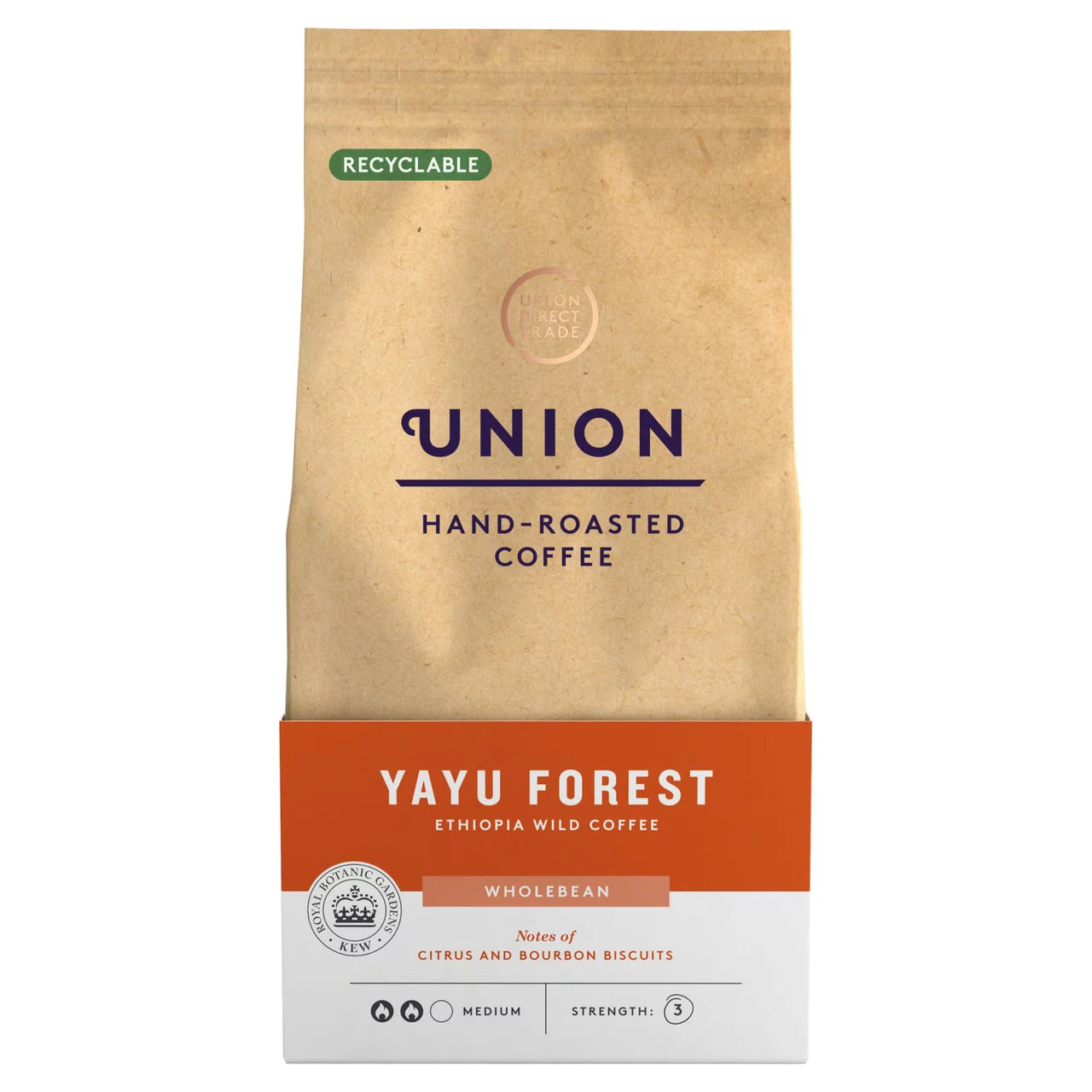 Union Yayu Wild Forest Ethiopian Whole Bean Coffee bag, 200g.