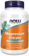 NOW Magnesium Supplement - 400 mg Elemental Magnesium Citrate Veg Capsules