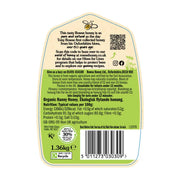 Rowse Organic Clear Honey nutrition value & barcode on 1.36kg squeezy bottle
