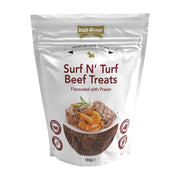 Irish Rover Surf N' Turf Beef Dog Treats with Prawn 1kg bag