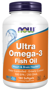 Now Foods Ultra Omega-3 Fish Oil (Bovine Gelatin) Softgels