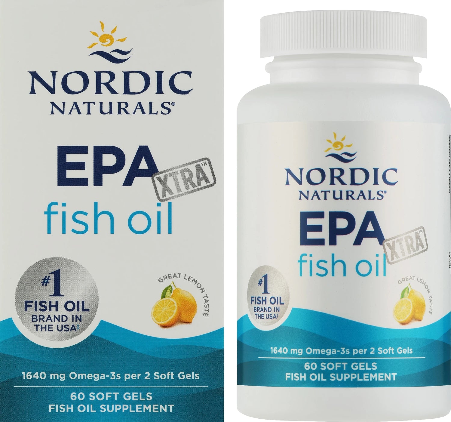 Nordic Naturals EPA Xtra - 1640 mg Omega-3 Capsule Morbide al Limone - 60 Capsule