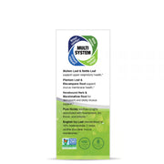 Nature’s Answer Mullein-X Herbal Liquid  box Supplement 120ml ingredient label