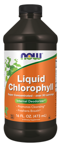 NOW Chlorophyll Liquid Mint - 100 mg per Teaspoon - 473mL
