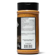 Kinder's Woodfired Garlic Seasoning barcode on 326g shaker bottle