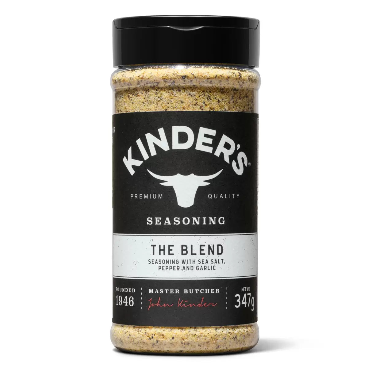 Kinder's The Blend Seasoning garlic salt and pepper bottle 347g