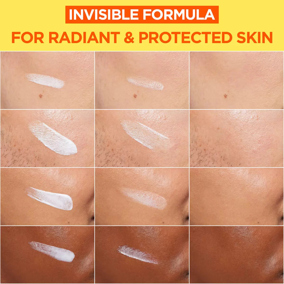Lifestyle/use image: Garnier UV fluid daily skincare routine SPF50 plus multi variant 3 pack