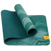 Lolë Yoga Mat with 2-in-1 Strap, Dark Teal Marble - 6mm Thick TPE