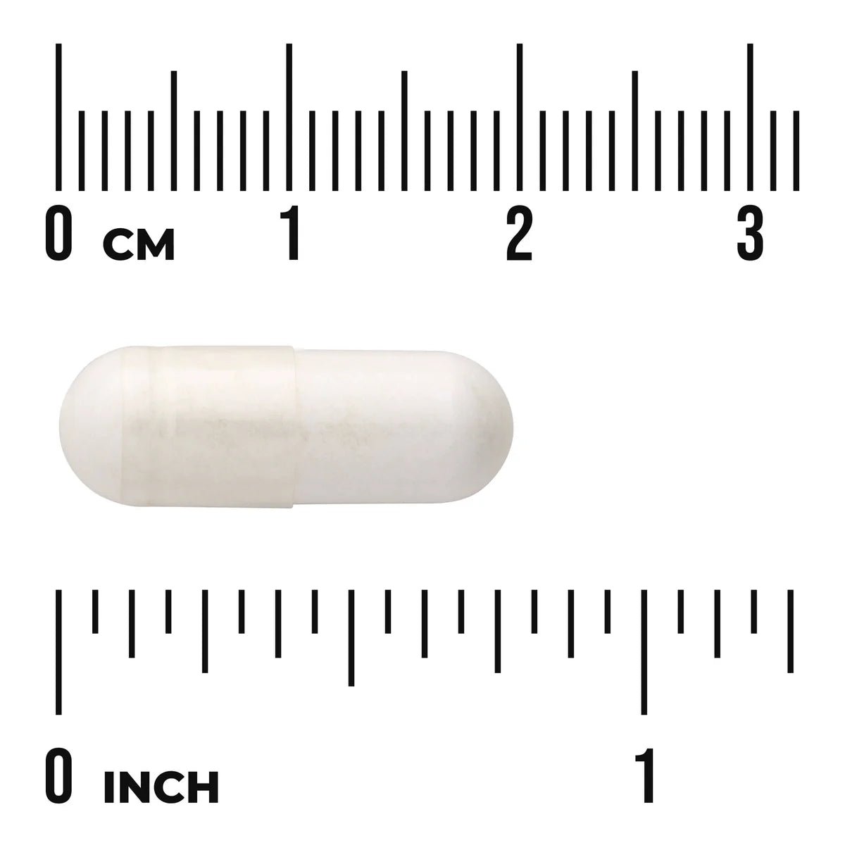 Swanson L-Glutathione Featuring Setria 100mg 100 Capsules size comparison with measurement scale