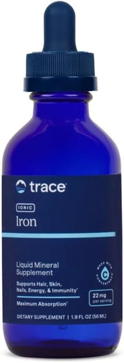 Front Image: Trace Minerals Ionic Iron 22mg liquid drops bottle 56ml