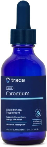 Front Image: Trace Minerals Ionic Chromium liquid drops bottle 59ml