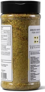 Back image: Kinder's Buttery Steakhouse Seasoning shaker jar 295g garlic butter blend