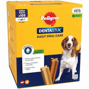 Pedigree Dentastix Daily Oral Care Medium Dogs 10–25kg 105 Sticks box front packaging