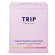 TRIP Calm & Hydrate Magnesium Electrolyte Powder 30 sachets variety pack box