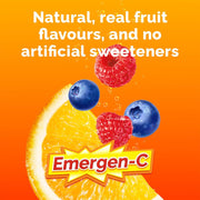 Emergen-C Super Orange Vitamin C Drink Mix 24 x 9.9g sachets packaging showing information