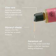 Urtekram Moisturising Rose Shampoo, shampoo bottle packaging, rose fragrance, 250ml, ingredients information
