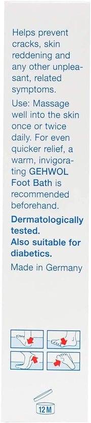 Gehwol med Salve for Cracked Skin, foot care salve tube packaging, botanical fragrance, 75ml, product information
