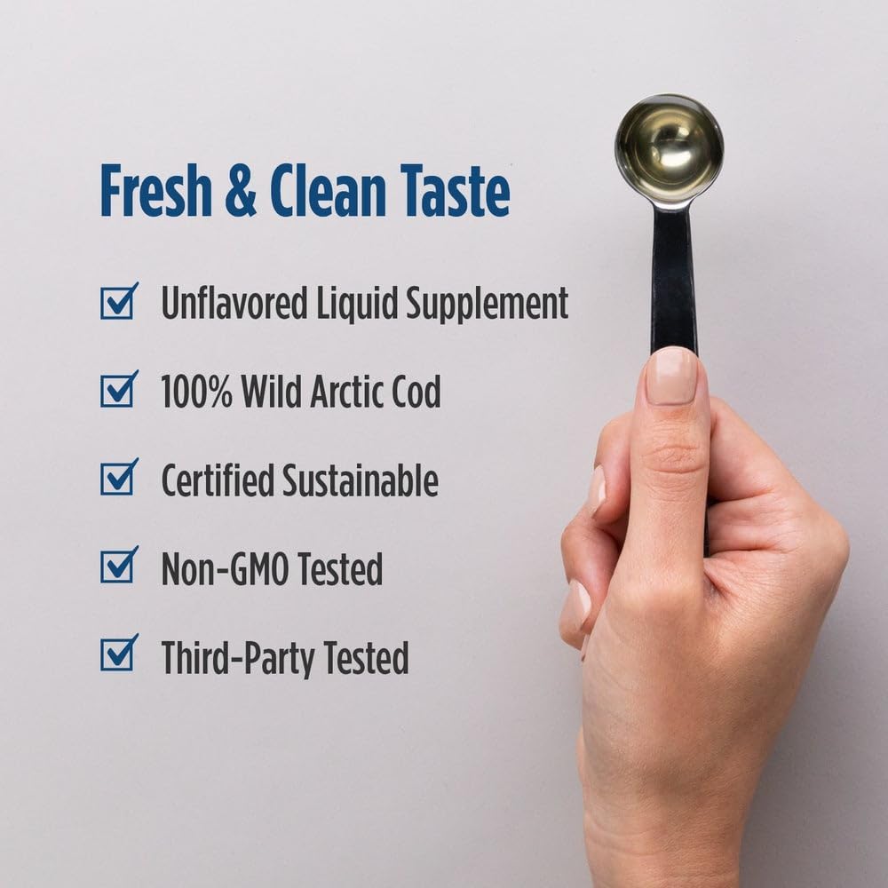 Nordic Naturals Olio di Fegato di Merluzzo Artico - Omega-3 1060mg + Vitamina A Liquido