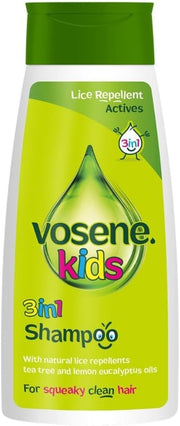 Vosene Kids 3 in 1 Shampoo Tea Tree Lemon Eucalyptus 200ml bottle