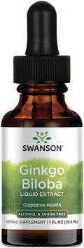 Swanson Ginkgo Biloba Liquid Extract Alcohol & Sugar Free – 29.6ml