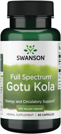 Swanson Gotu Kola 60 Capsule | Supporto per Energia e Circolazione | 435 mg