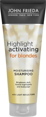 John Frieda Highlight Activating Moisturising Shampoo, tube packaging, sparkling citrus fragrance, 175ml
