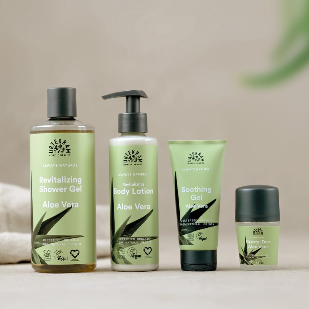 Urtekram Revitalizing Aloe Vera Shower Gel 500ml bottle for everyday shower care routine