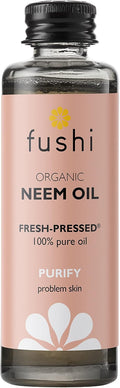 Olio di Neem Biologico Fushi 50 ml | Olio Fresco Spremuto a Freddo® 100% Puro per Pelle e Cuoio Capelluto Problematici