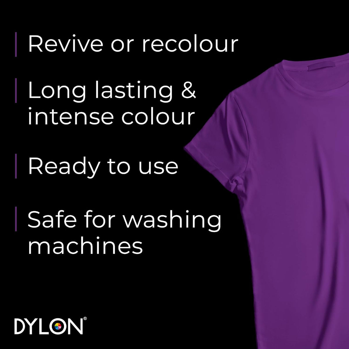Dylon All-in-1 Washing Machine Fabric Dye Pod Deep Violet 350g used for clothing and home textiles