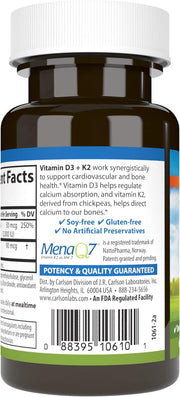 Barcode image: Carlson Vitamin D3 K2 MK7 capsules barcode bottle 60 count