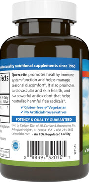 Barcode image: Carlson Quercetin capsules 500 mg barcode bottle 120 count