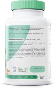 Supplement facts panel showing 5:1 extract ratio for Osavi Maca.