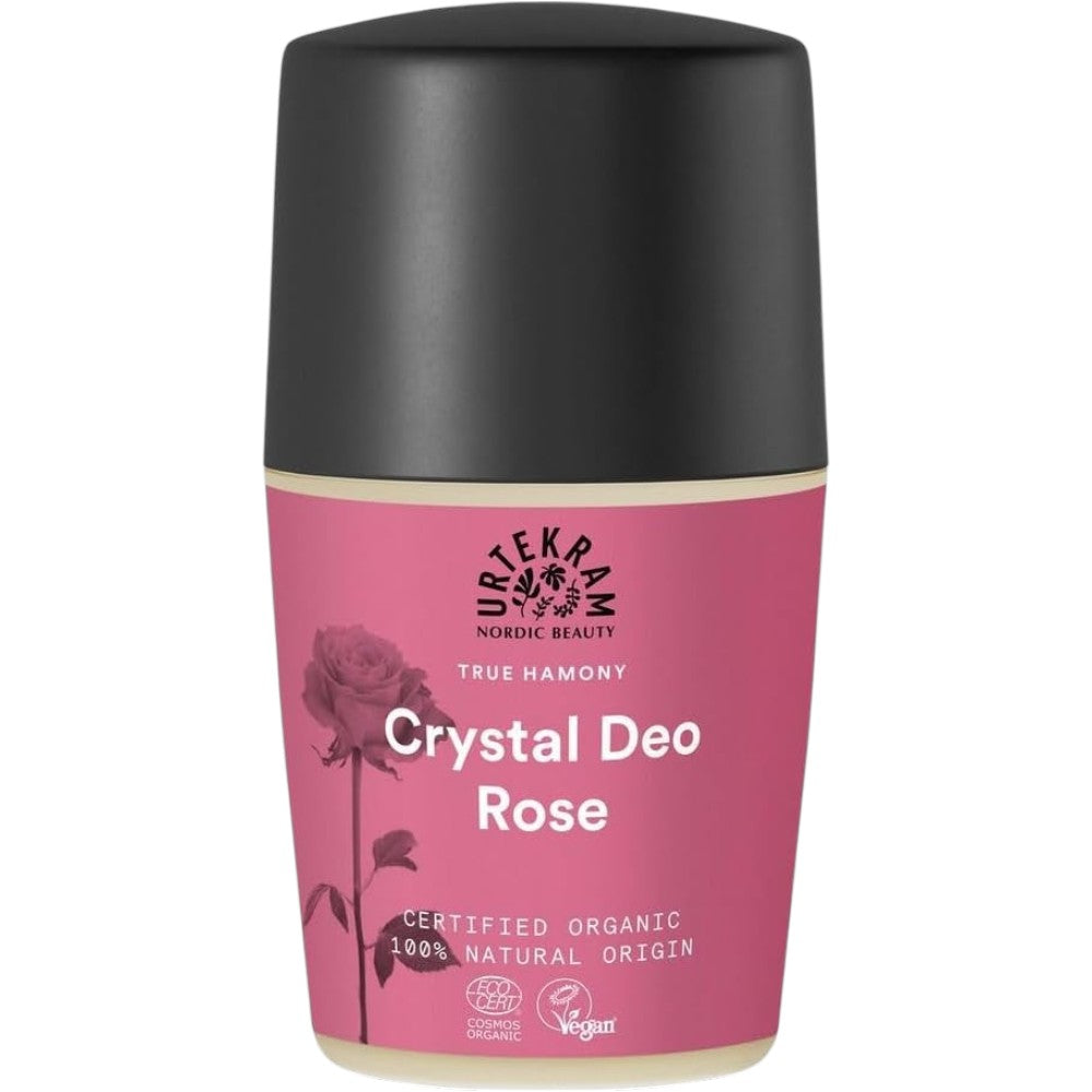 Urtekram Crystal Rose Deodorant Roll-On 50ml bottle