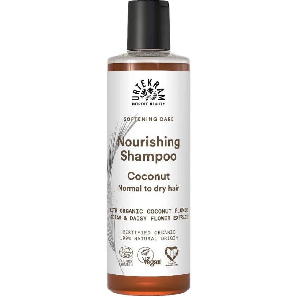 Urtekram Nourishing Coconut Shampoo bottle, no flavour, 250ml