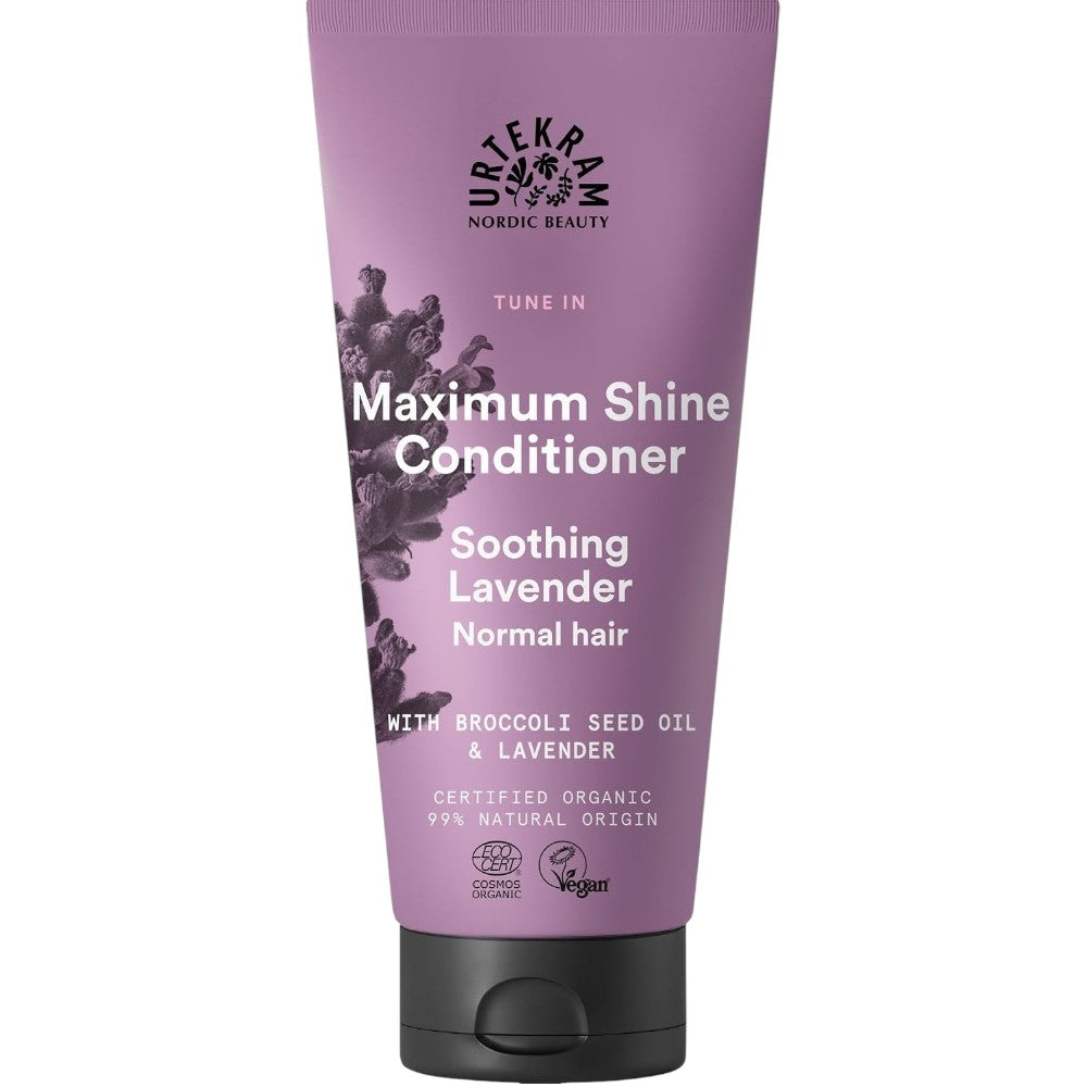 Urtekram Maximum Shine Lavender Conditioner tube, lavender scent, 180ml