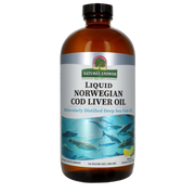 Nature’s Answer Liquid Norwegian Cod Liver Oil Lemon Lime 480ml bottle front view