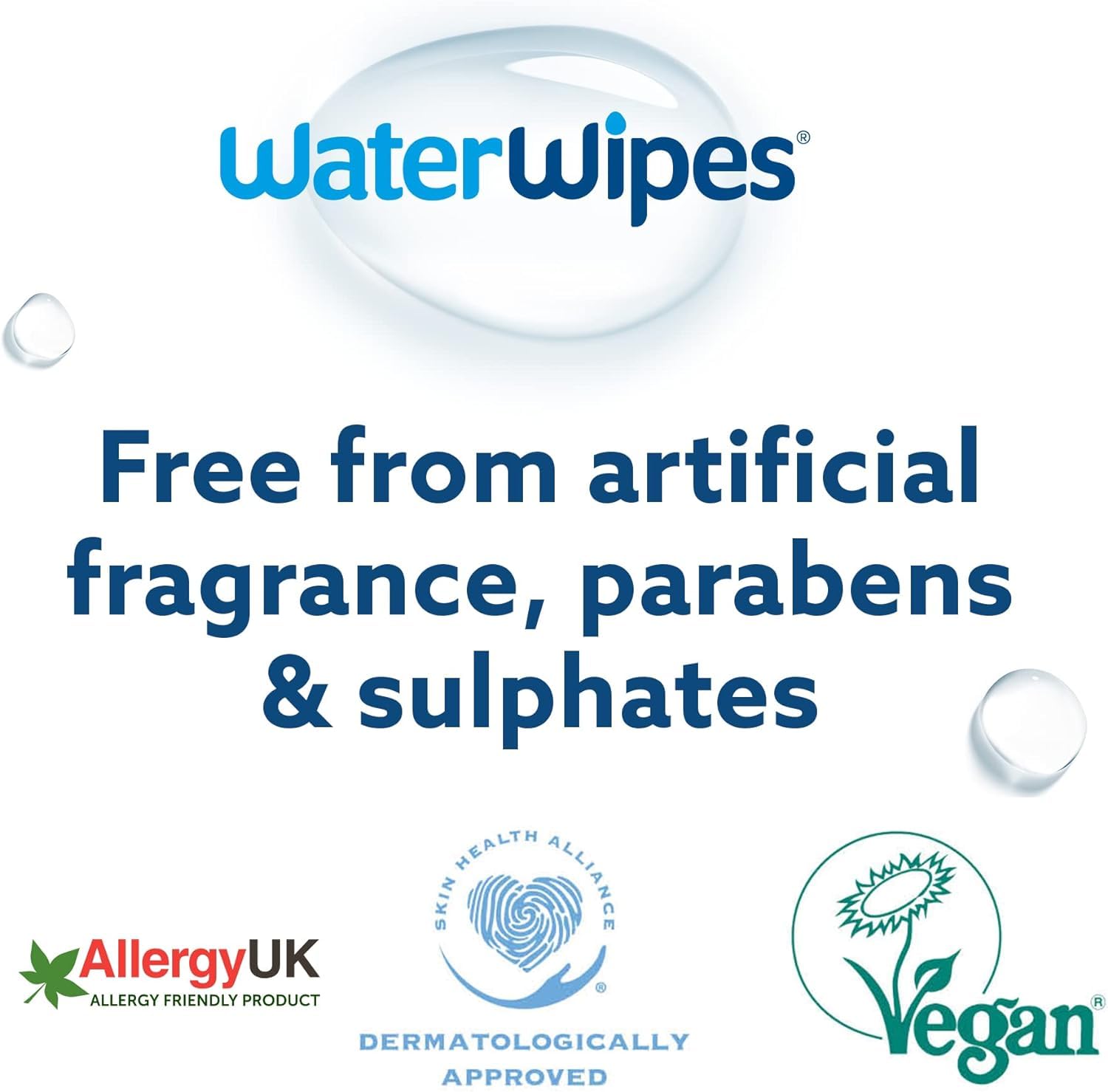 WaterWipes Sensitive+ Newborn Baby Wipes 99.9% Water 60 Wipes ingredients information