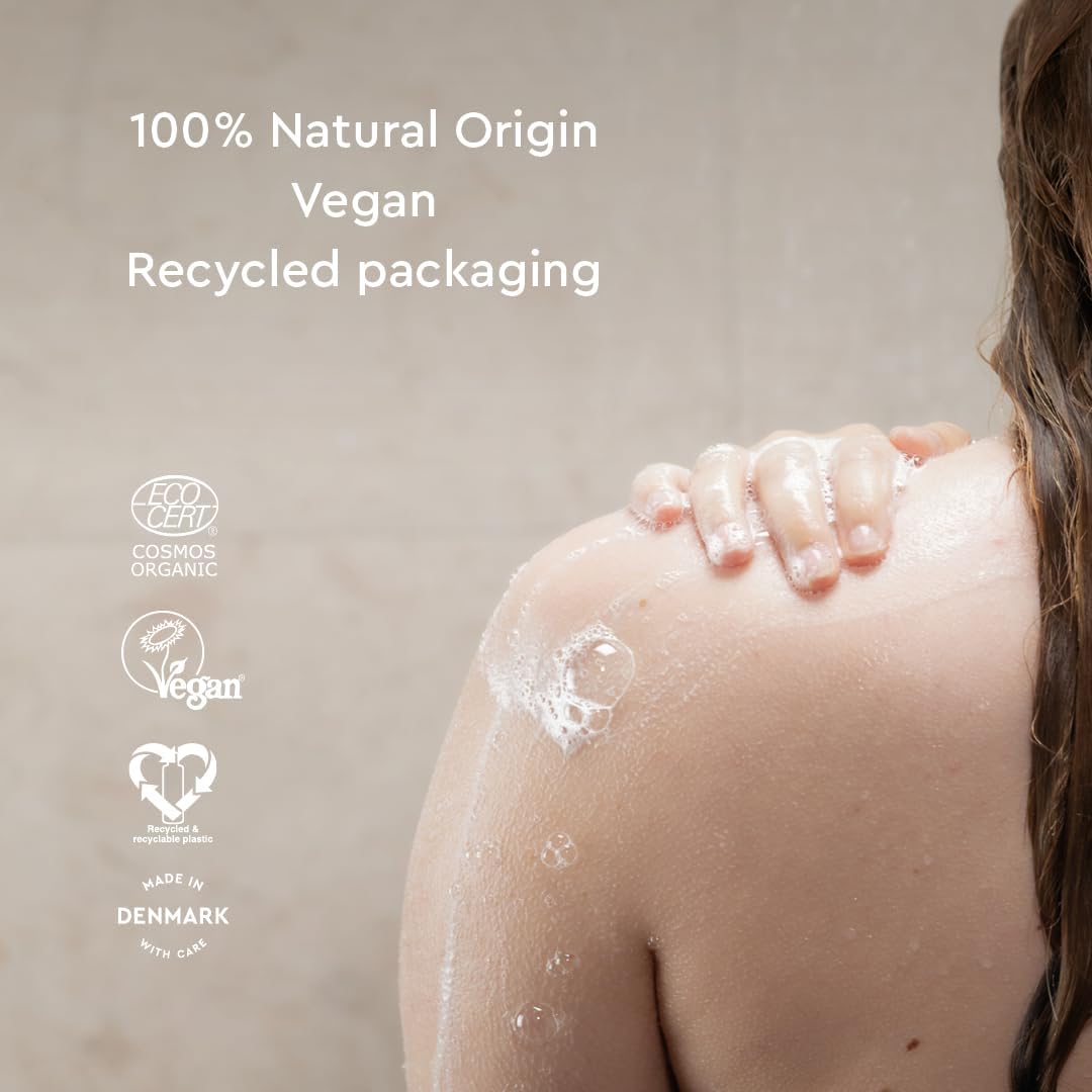 Urtekram Refreshing Rose Shower Gel 500ml bottle application