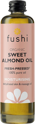 Fushi Olio di Mandorle Dolci Biologico 100 ml | Pressato Fresco e 100% Puro Olio Idratante per Pelle, Capelli e Massaggi