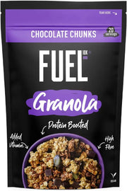 Front image: Fuel 10K Chocolate Chunks Granola resealable pouch chocolate flavour 1kg
