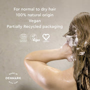 Urtekram Nourishing Coconut Shampoo bottle, no flavour, 250ml, how to use