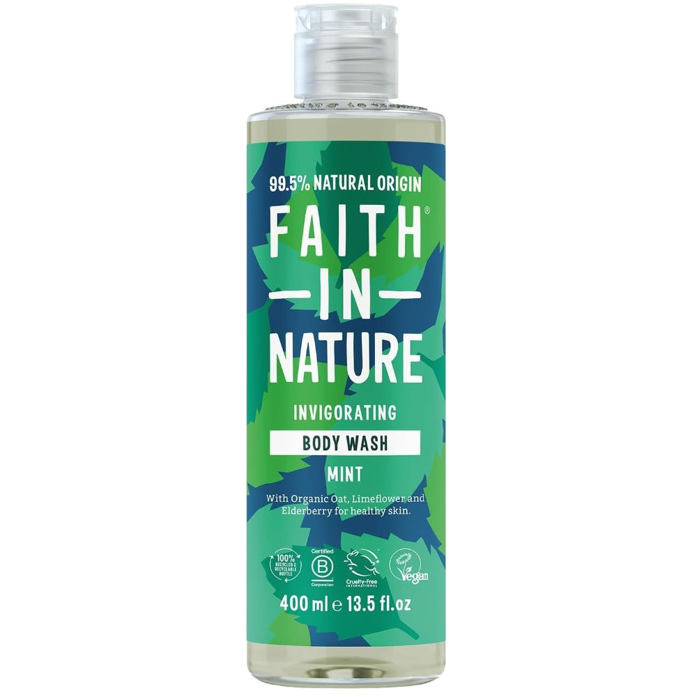 Faith In Nature Invigorating Body Wash Mint 400ml bottle