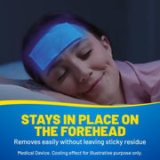 Kool'n Soothe Migraine Cooling Gel Sheets non medicated forehead cooling sheets 6 count lifestyle use image