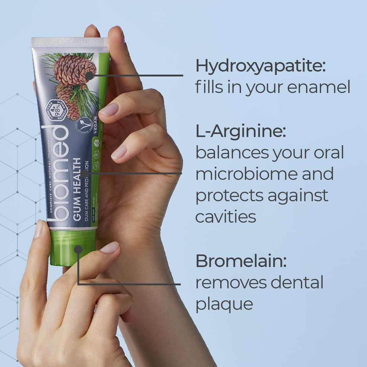 Dentifricio alle Erbe BIOMED Menta - 98% Naturale con Oli Essenziali - 100g