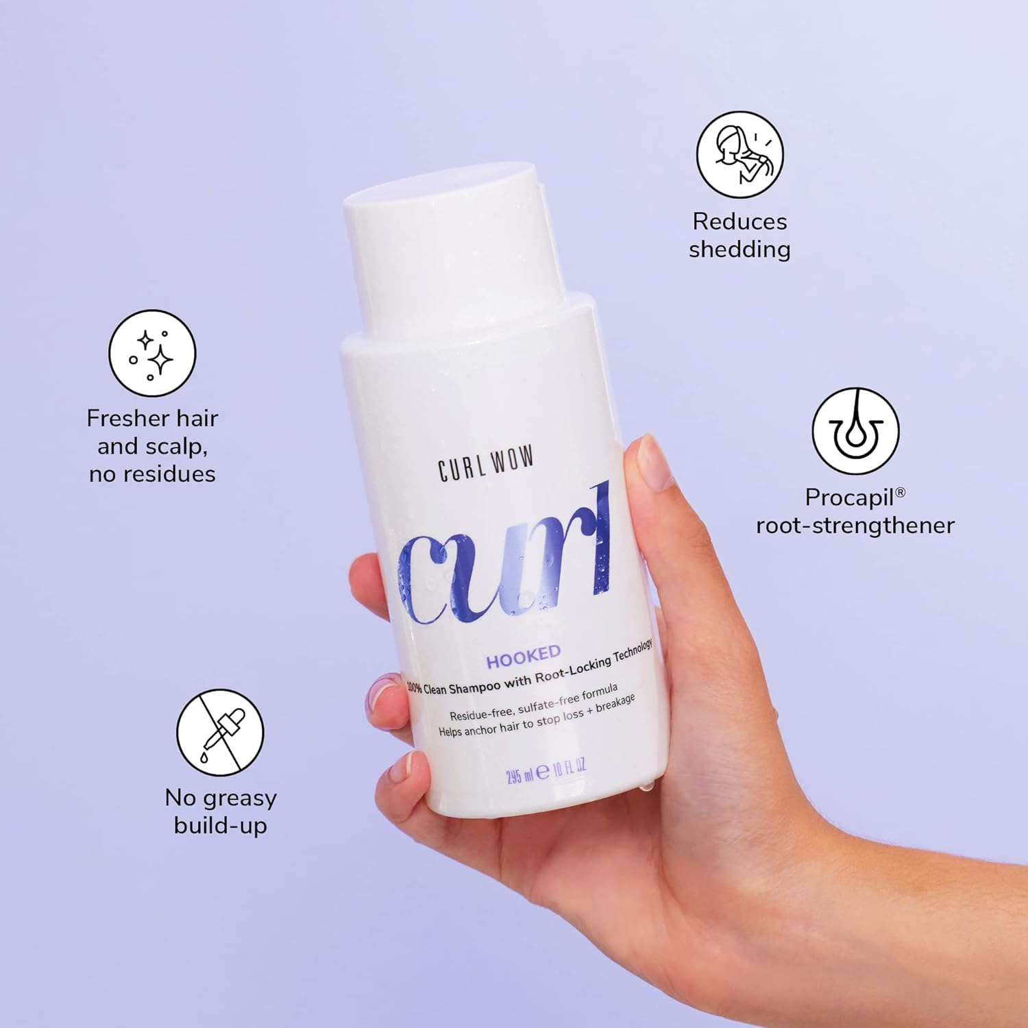 Color Wow Hooked Shampoo for Curly Hair - Procapil® Blend - 295ml